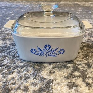 Corningware Blue Cornflower Vintage Dish with Lid